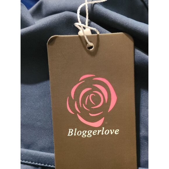 NWT Bloggerlovr Blue Maxi Dress Size XL Casual Summer Breathable Spandex Blend - Picture 4 of 9